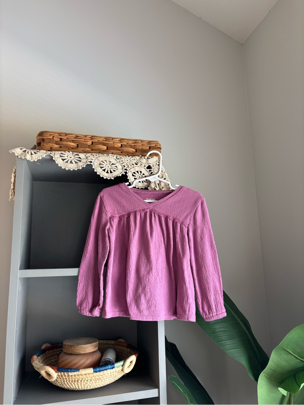 oshkosh bohemian blouse with lace details for toddler